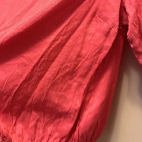 Attention beaded balloon long sleeve Rayon V neck blouse Sz L - Picture 8 of 14